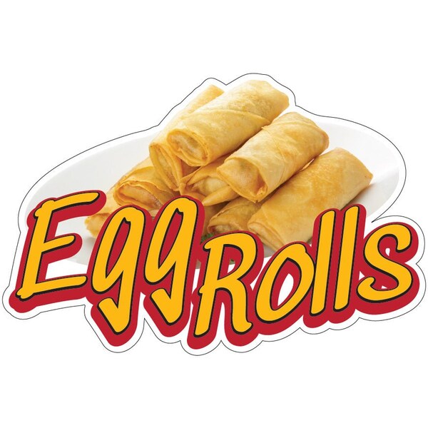 Egg Rolls Decal Concession Stand Food Truck Sticker, 24" x 10", D-DC-24 Egg Rolls19